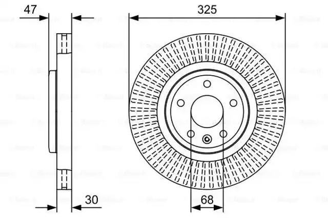 Передний тормозной диск 0986479W52 BOSCH
