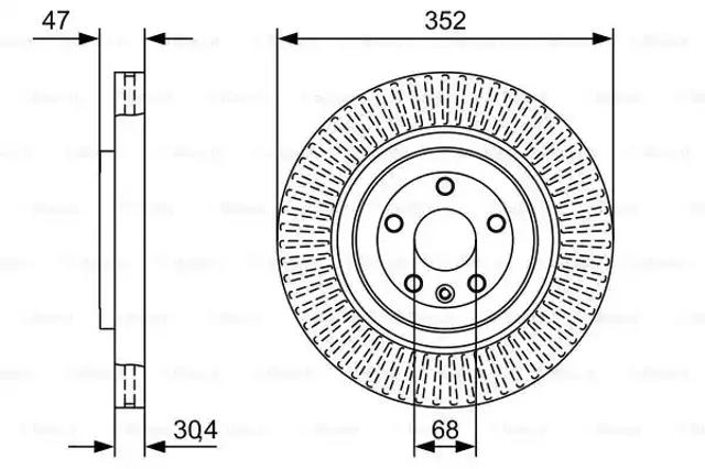 Диск тормозной передний 0986479W53 BOSCH