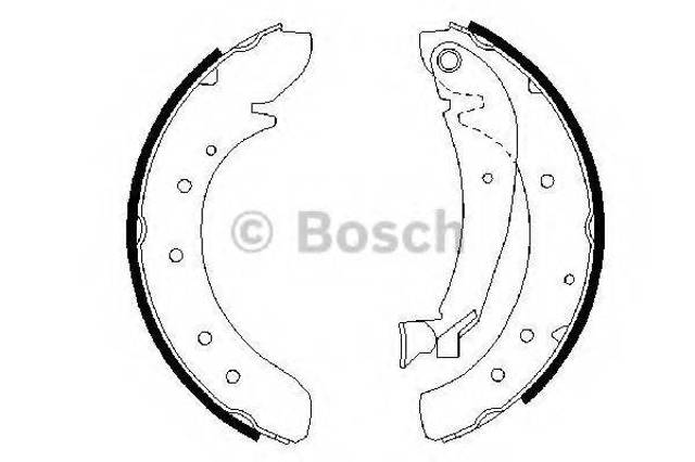 Колодки тормозные задние, барабанные 0986487522 BOSCH
