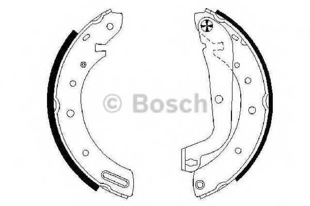 Колодки тормозные задние, барабанные 0986487583 BOSCH