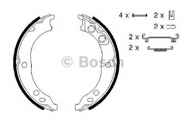 Колодки ручника/стояночного тормоза 0986487712 BOSCH