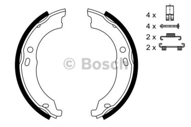 Тормозные колодки стояночного тормоза 0986487726 BOSCH