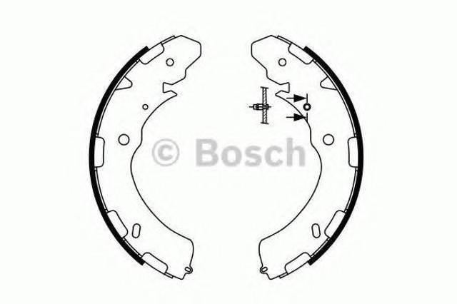 Задние барабанные колодки 0986487758 BOSCH