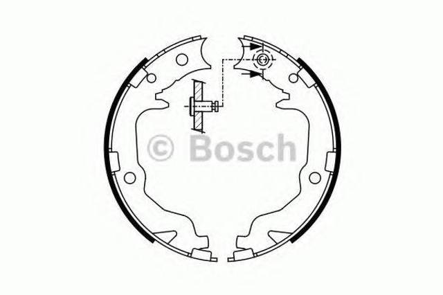 Тормозные колодки стояночного тормоза 0986487766 BOSCH