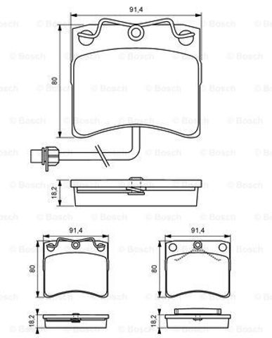 Колодки тормозные передние дисковые 0986494041 BOSCH