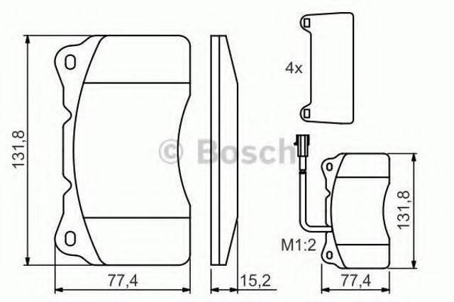 Колодки тормозные 0986494069 BOSCH