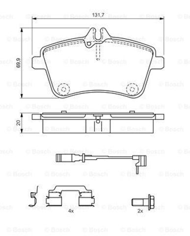 0986494085 BOSCH Передние тормозные колодки купить в Павлоград