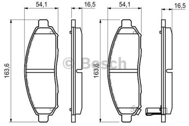 Колодки тормозные передние дисковые 0986494151 BOSCH