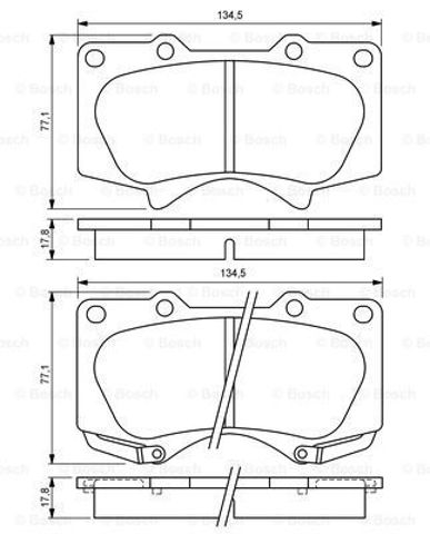 0986494153 BOSCH Передние тормозные колодки купить в Ирпень