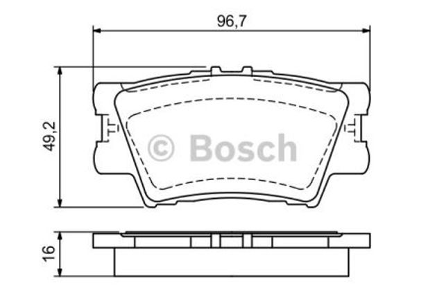 0986494154 BOSCH Задние тормозные колодки купить в Кривой Рог