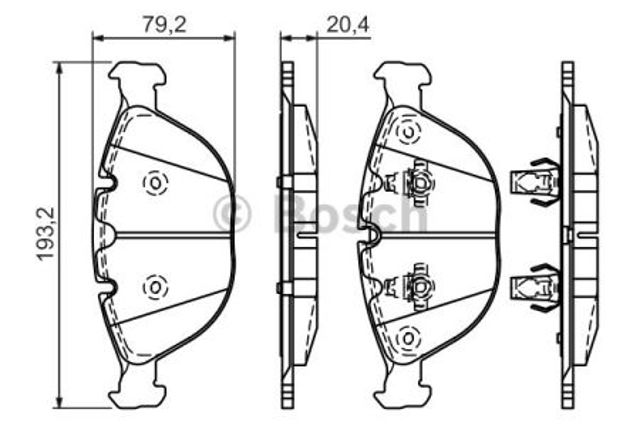 Колодки тормозные дисковые комплект 0986494217 BOSCH