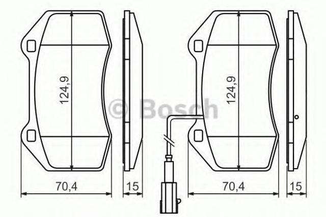 Колодки тормозные передние дисковые 0986494228 BOSCH
