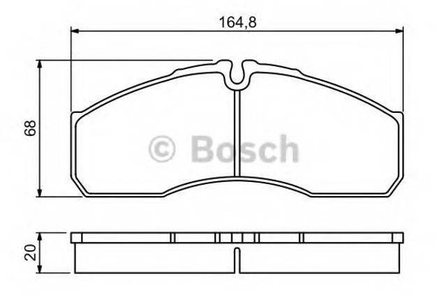 Колодки тормозные передние дисковые 0986494266 BOSCH