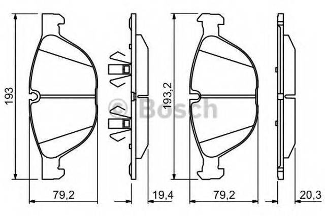Колодки тормозные 0986494307 BOSCH