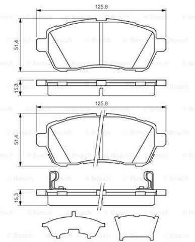0986494321 BOSCH Передние тормозные колодки купить в Черкассы