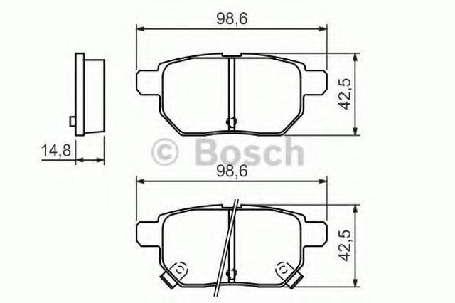 Колодки на тормоз задний дисковый 0986494328 BOSCH