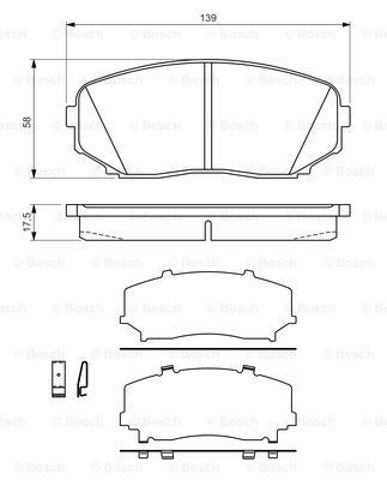 0986494375 BOSCH Передние тормозные колодки купить в Сумы