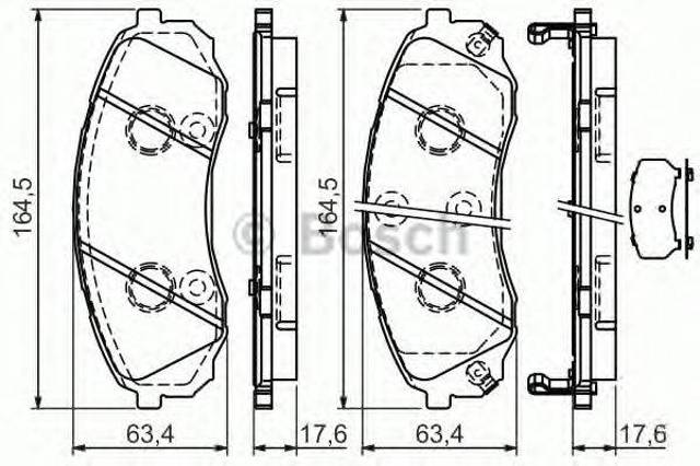 Колодки 0986494377 BOSCH