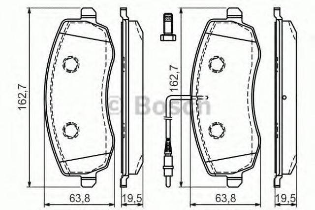 Колодки тормозные передние дисковые 0986494385 BOSCH