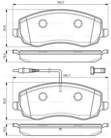 0986494385 BOSCH Передние тормозные колодки купить в Кривой Рог