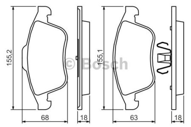 BOSCH 0986494401 Передние тормозные колодки в наличии Полтава