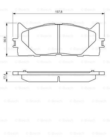 Передние тормозные колодки 0986494430 BOSCH