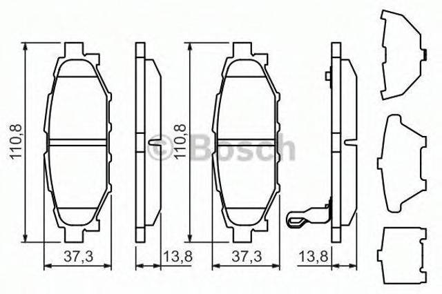 Колодки тормозные дисковые комплект 0986494444 BOSCH