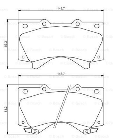 Колодки тормозные передние дисковые 0986494449 BOSCH