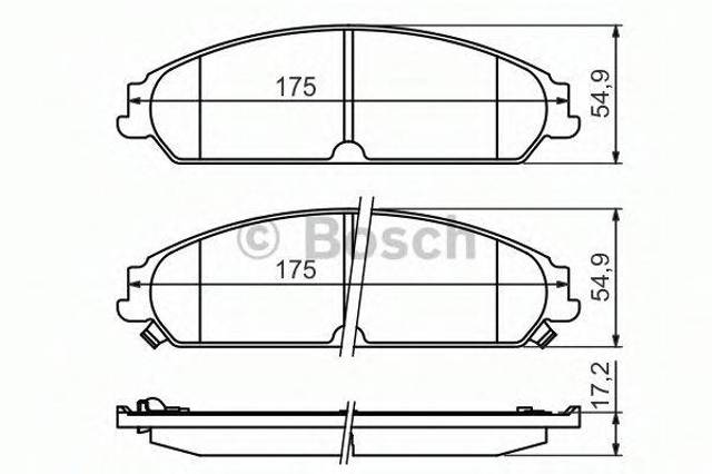 Колодки тормозные дисковые комплект 0986494483 BOSCH