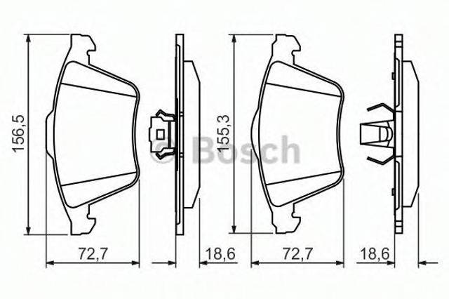 Тормозные колодки 0986494492 BOSCH