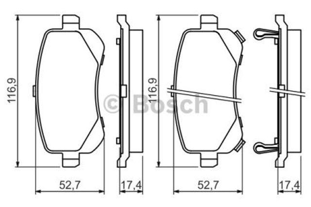 Задние колодки 0986494496 BOSCH