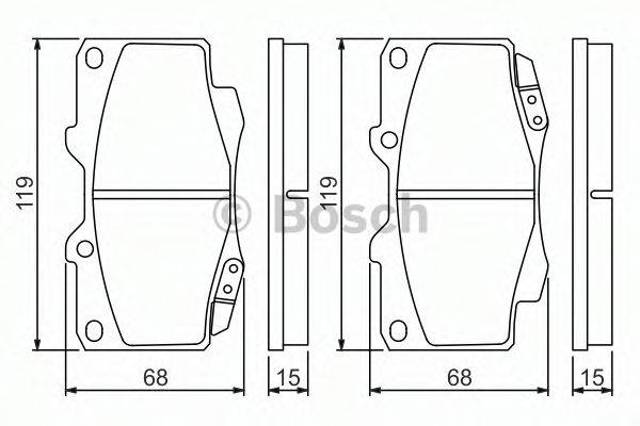 Колодки тормозные дисковые комплект 0986494497 BOSCH