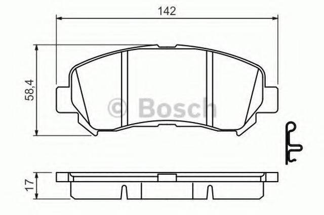 Колодки тормозные дисковые комплект 0986494501 BOSCH