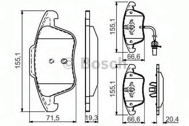 Колодки 0986494538 BOSCH