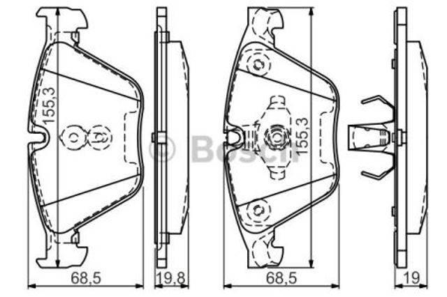 0986494549 BOSCH Передние тормозные колодки купить в Тернополь
