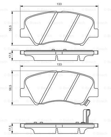 Колодки тормозные 0986494563 BOSCH