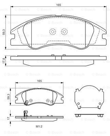 BOSCH 0986494577 Колодки тормозные передние дисковые в наличии Львов