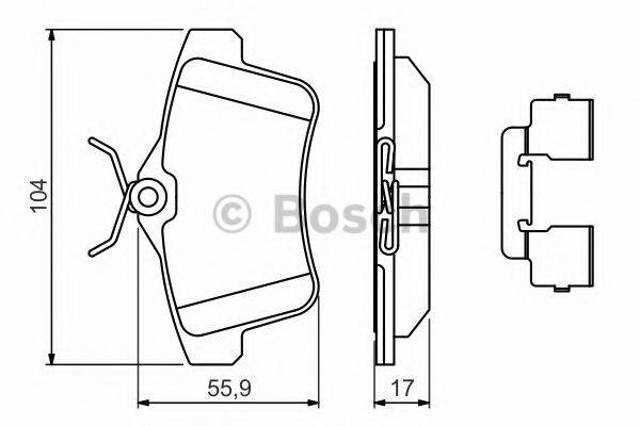 Колодки тормозные дисковые комплект 0986494640 BOSCH