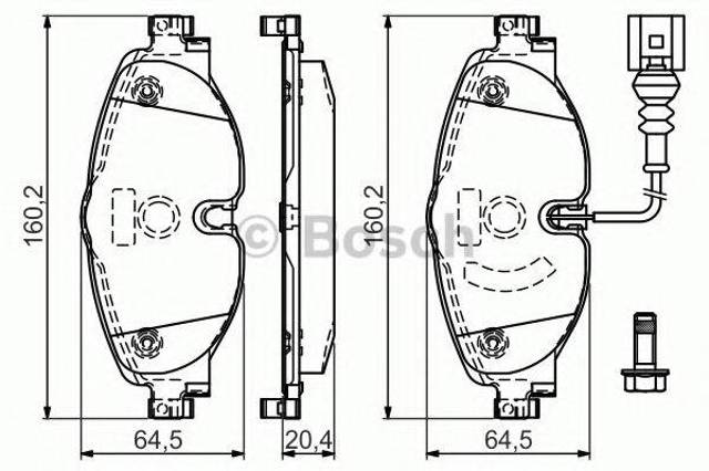 Колодки передние 0986494660 BOSCH
