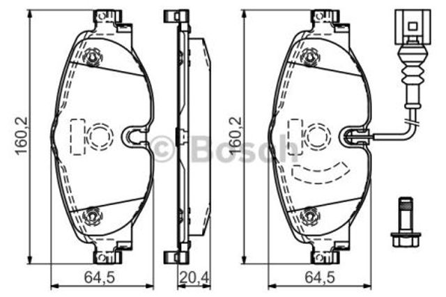BOSCH 0986494660 Передние тормозные колодки в наличии Тернополь