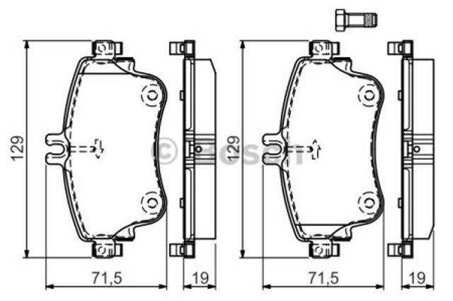 Колодки тормозные 0986494663 BOSCH