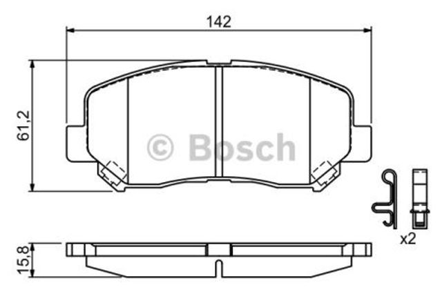 Тормозные колодки 0986494675 BOSCH