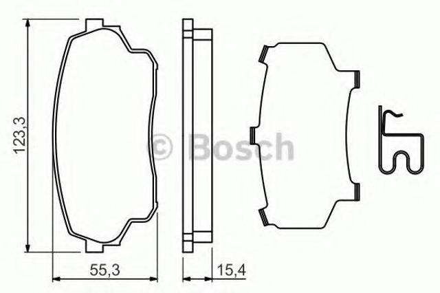 Колодки тормозные передние дисковые 0986494711 BOSCH