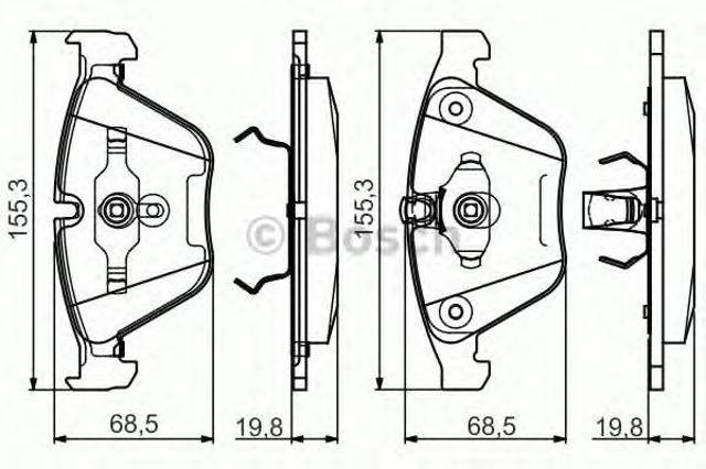 Колодки 0986495082 BOSCH