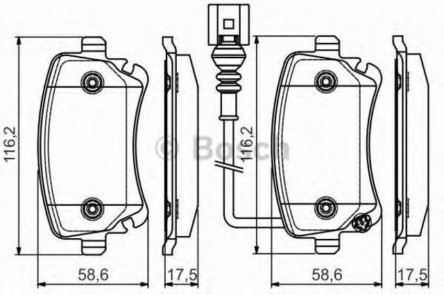 Задние тормозные колодки 0986495094 BOSCH