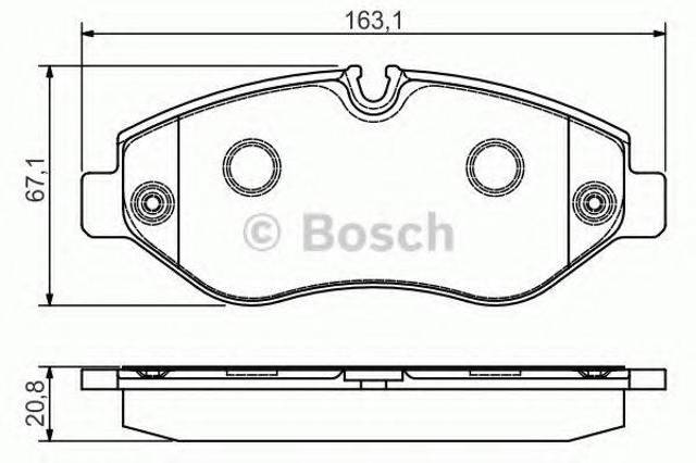 Колодки тормозные передние дисковые 0986495098 BOSCH