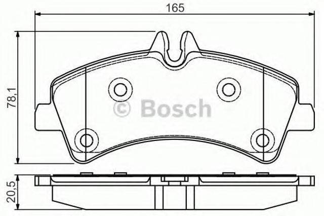 Задние дисковые колодки 0986495099 BOSCH