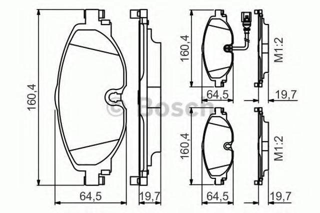 Колодки тормозные дисковые комплект 0986495347 BOSCH