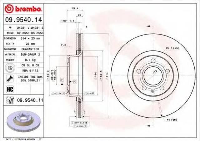 09954011 Brembo