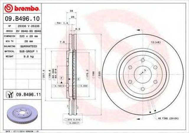 09B49610 Brembo
